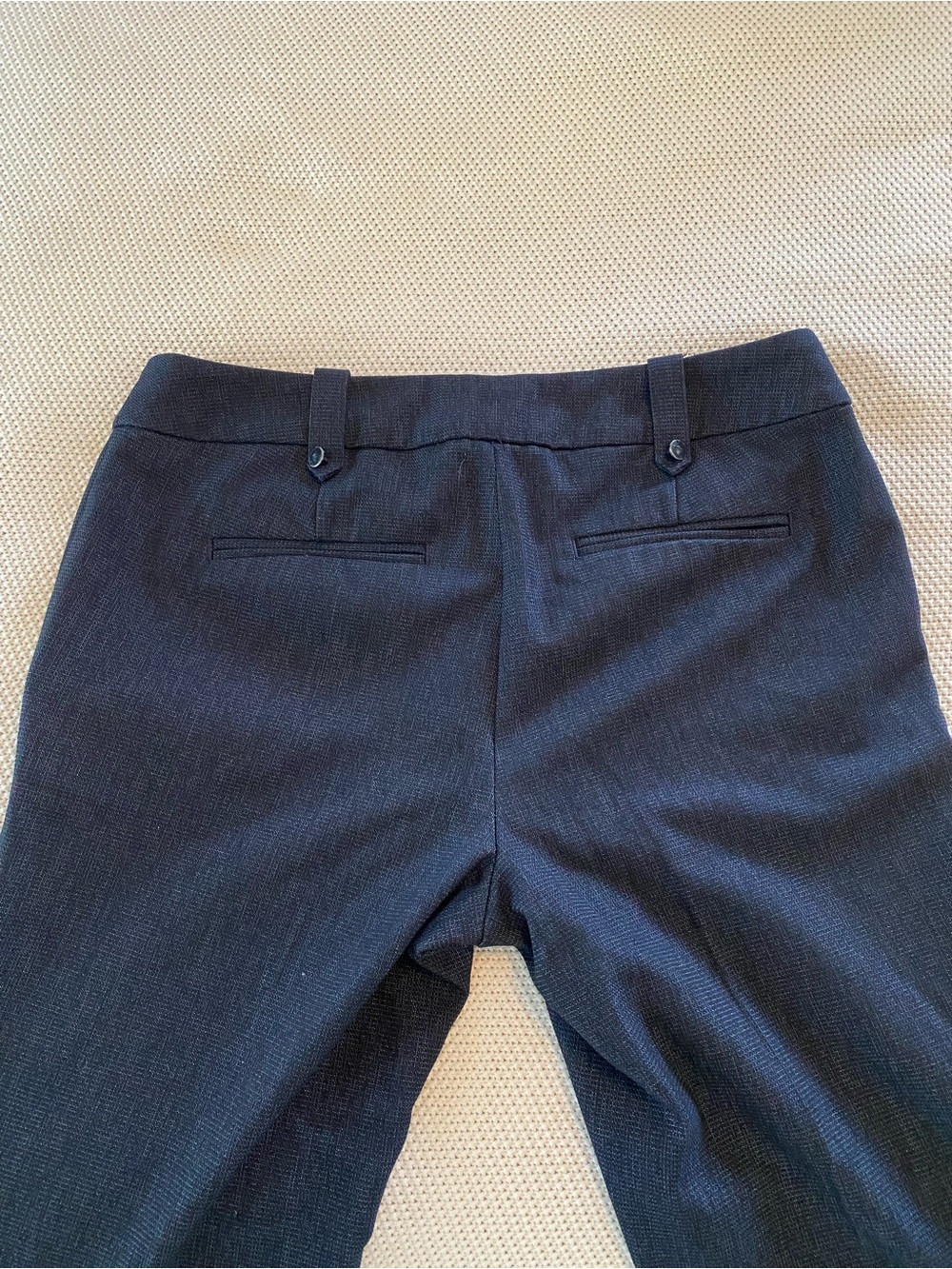 LOFT Dark Navy Straight-Leg Trousers - Picture 9 of 15